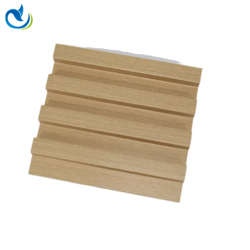 Paneles de pared de madera de listones de WPC de nogal americano